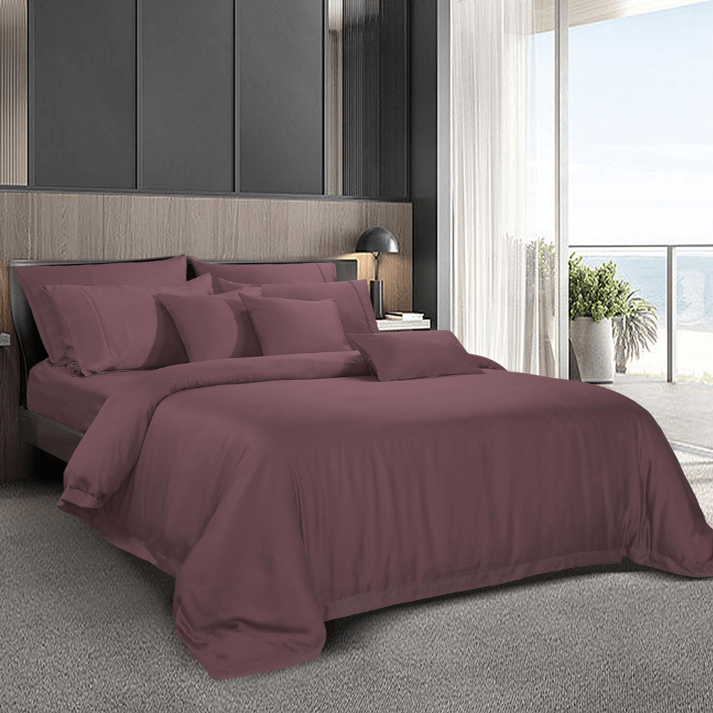 ปลอกผ้านวม ทวินไซซ์ AKEMI รุ่น ACCORD DOBBY 9557108114159 ขนาด 177 X 229 ซม. สี GINGKO OPERA WINE