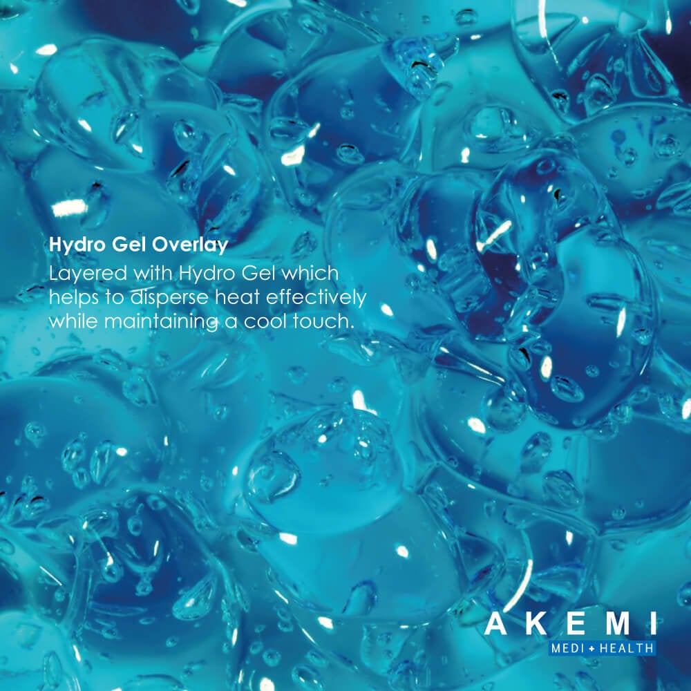 หมอนสุขภาพ เมมโมรี่โฟม AKEMI รุ่น MEDI + HEALTH ORTHO HYDRO GEL BAMBOO CHARCOAL MEMORY 9557108143265 60X40 ซม. + 14 ซม. สีเทา_4