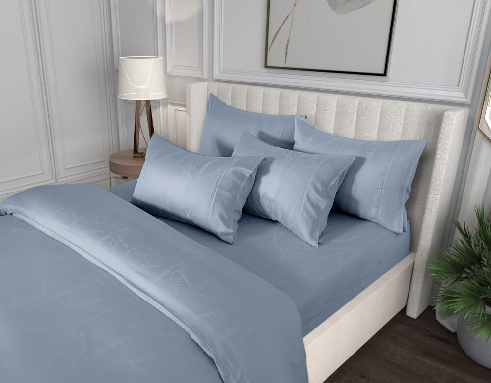 ปลอกผ้านวม ทวินไซซ์ AKEMI รุ่น ACCORD DOBBY 9557108529854 ขนาด 177 X 229 ซม. สี BORIS CELESTIAL BLUE