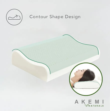 หมอนสุขภาพ ยางพารา AKEMI รุ่น NATURALE VENTILATED CONTOUR 9557108107687 ขนาด 60 X40 CM + 10/12 CM สีขาว_2