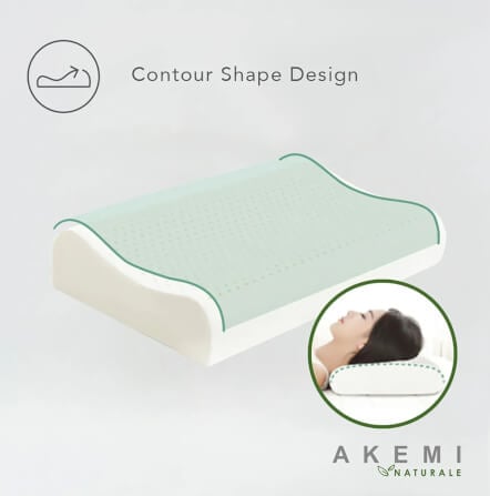 หมอนสุขภาพ ยางพารา AKEMI รุ่น NATURALE VENTILATED CONTOUR 9557108107687 ขนาด 60 X40 CM + 10/12 CM สีขาว_6