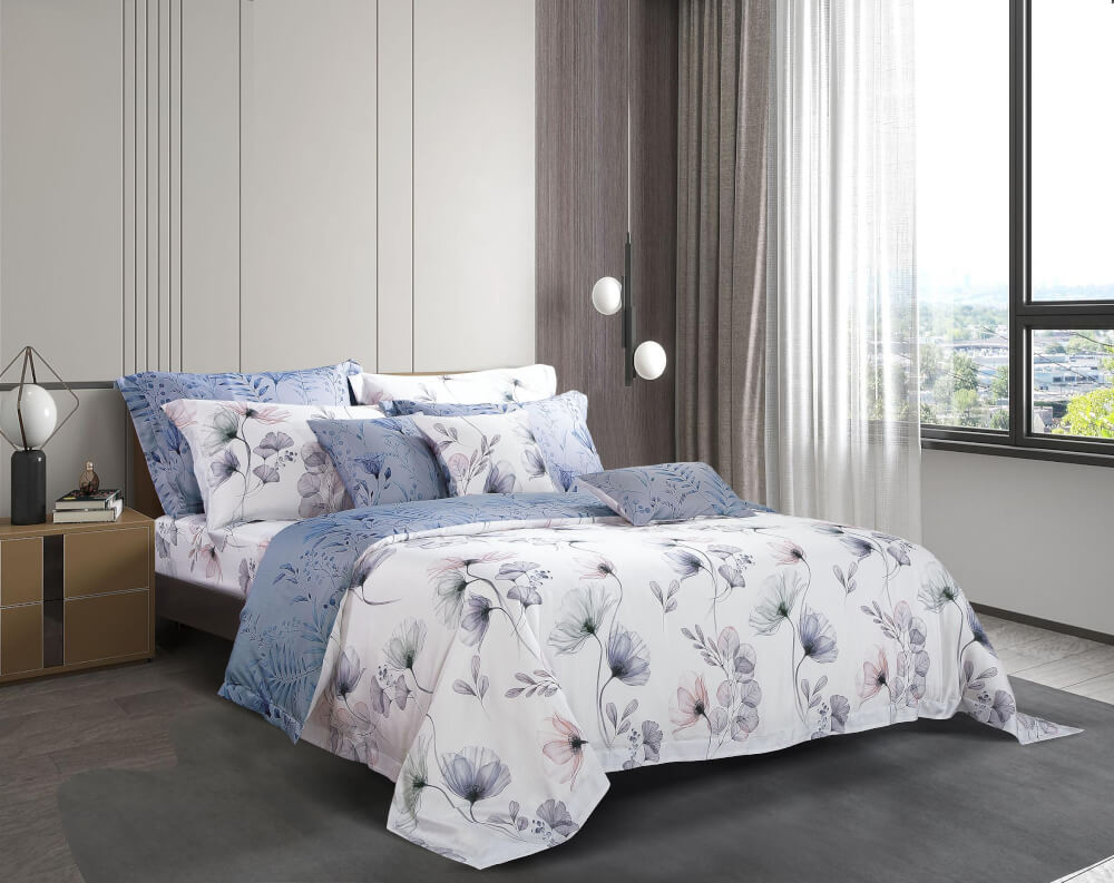 ชุดผ้าปูที่นอน 5 ฟุต 5 ชิ้น AKEMI รุ่น VIRTUOUS PRINTS 9557108109339 สี VILLAND (ไม่รวมผ้านวม)