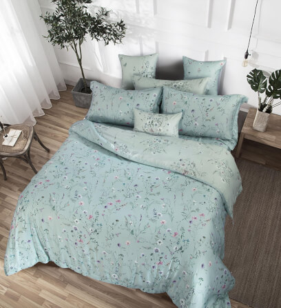 ชุดผ้าปูที่นอน 5 ฟุต 5 ชิ้น AKEMI รุ่น VIRTUOUS PRINTS 9557108109452 YENROSANA (ไม่รวมผ้านวม)_2