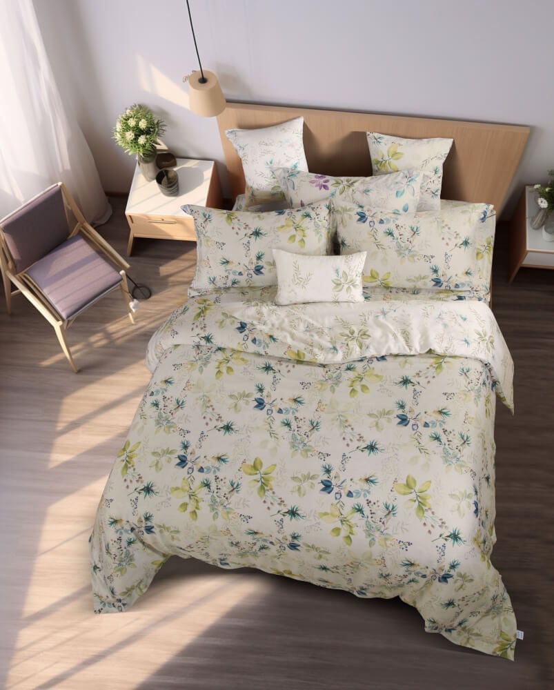 ชุดผ้าปูที่นอน 3.5 ฟุต 3 ชิ้น AKEMI รุ่น VIRTUOUS PRINTS 9557108650244 สี NATARIA (ไม่รวมผ้านวม)