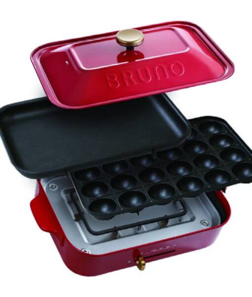 กระทะไฟฟ้าอเนกประสงค์ BRUNO COMPACT HOT PLATE BOE021-RD สีแดง