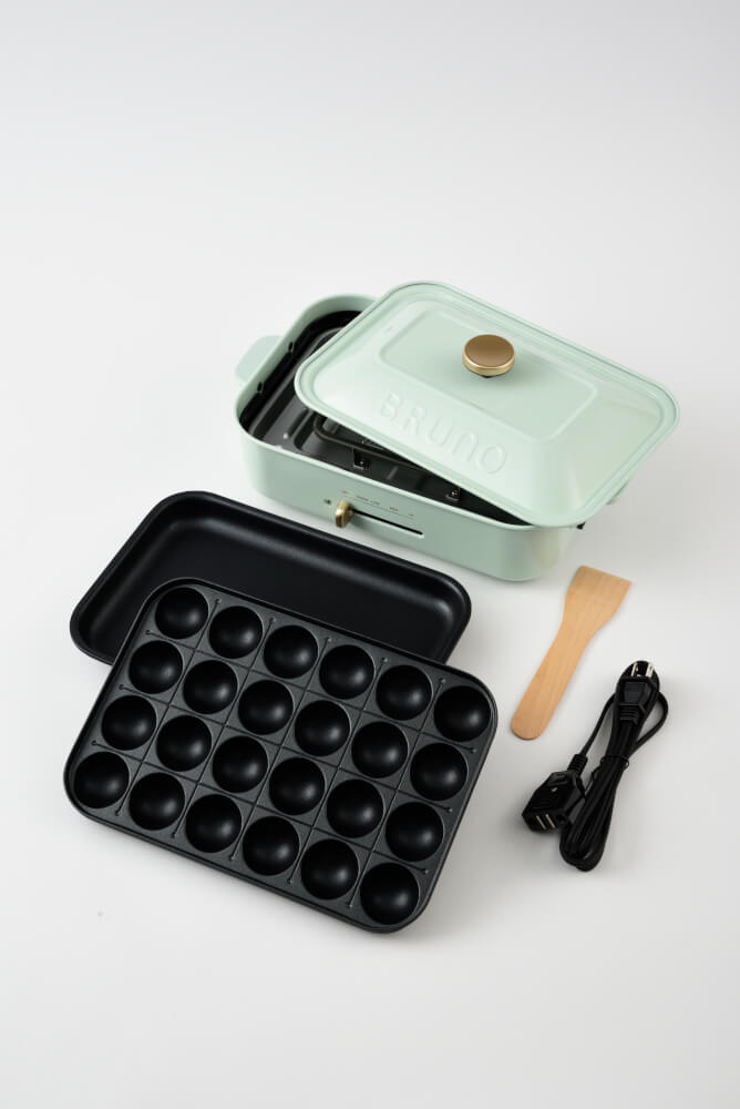กระทะไฟฟ้าอเนกประสงค์ BRUNO COMPACT HOT PLATE BOE021-WAKAKUSA สีเขียว