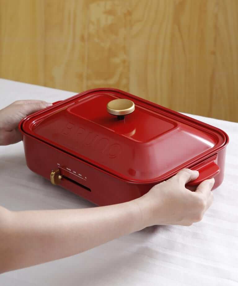 กระทะไฟฟ้าอเนกประสงค์ BRUNO COMPACT HOT PLATE BOE021-RD สีแดง