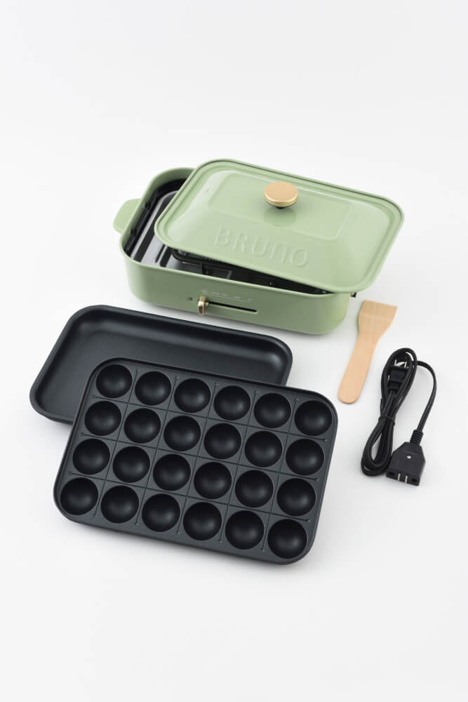 กระทะไฟฟ้าอเนกประสงค์ BRUNO COMPACT HOT PLATE BOE021-GGR สีเขียว