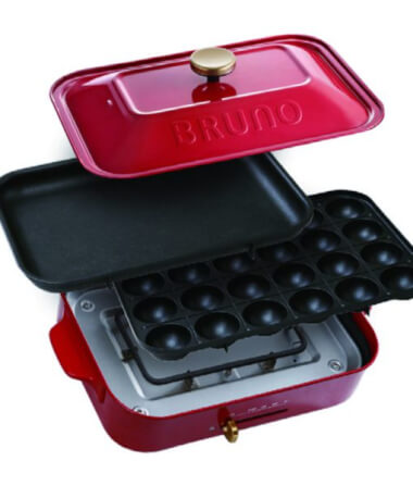 กระทะไฟฟ้าอเนกประสงค์ BRUNO COMPACT HOT PLATE BOE021-RD สีแดง_2