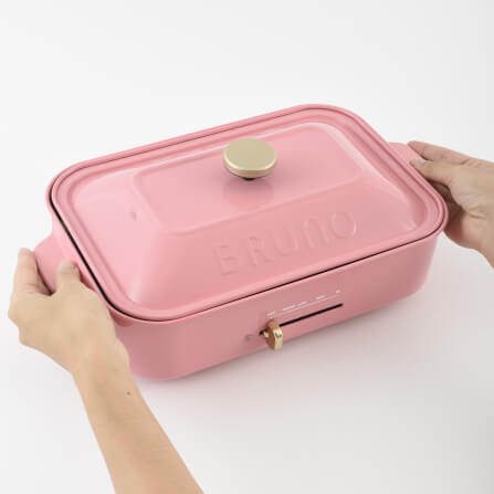 กระทะไฟฟ้าอเนกประสงค์ BRUNO COMPACT HOT PLATE BOE021-SHPK สีชมพู_2