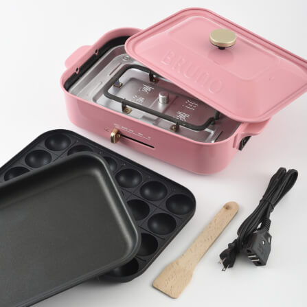 กระทะไฟฟ้าอเนกประสงค์ BRUNO COMPACT HOT PLATE BOE021-SHPK สีชมพู_4