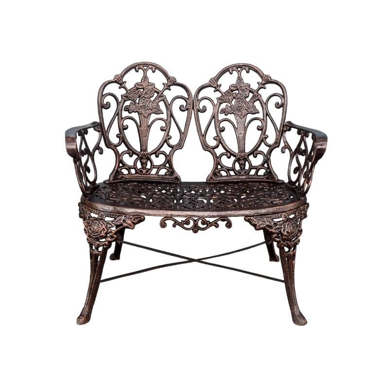 ม้านั่งสนาม ARTGARDEN & DECOR ICV-0008 DIA 48*88*82 CM. สีดำปัดทองแดง