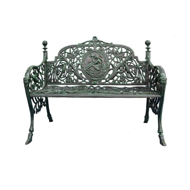 ม้านั่งสนาม ARTGARDEN & DECOR ICV-0016 DIA 42*101*88 CM. สีเขียวเหล็ก