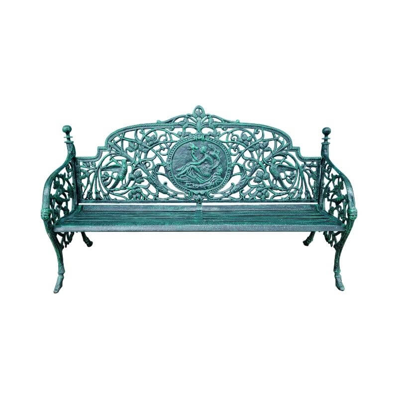 ม้านั่งสนาม ARTGARDEN &DECOR ICV-0018 DIA 66*186*109 CM. สีเขียวเหล็ก