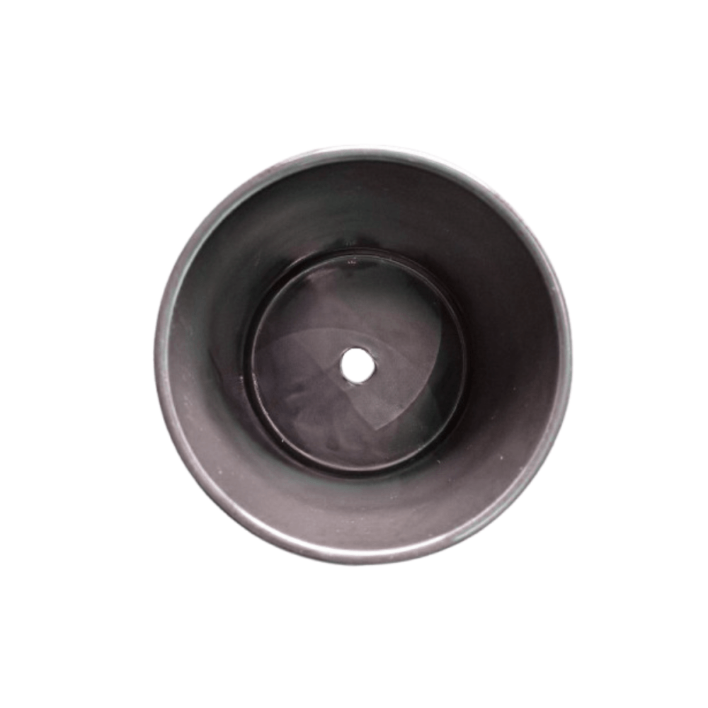 กระถางเซรามิกพร้อมขาไม้ ARTGARDEN & DECOR PCE-0002AB DIA 13*13*19 CM. สีดำ