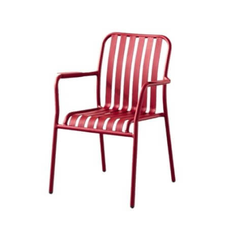 เก้าอี้สนามอะลูมิเนียม ARTGARDEN & DECOR รุ่น LOFT CHAIR ขนาด 62×62×85 ซม สีแดง_0
