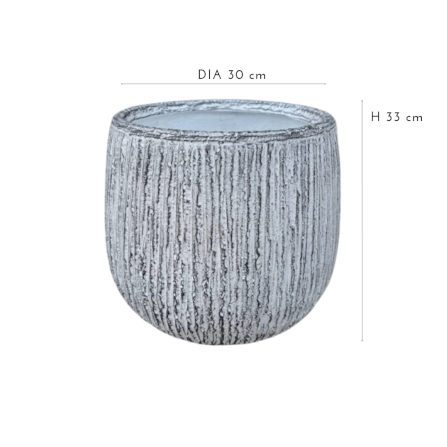 กระถางไฟเบอร์ซีเมนต์ ARTGARDEN & DECOR PFC-0052BZ DIA 30*30*33 CM. สีขาว_0