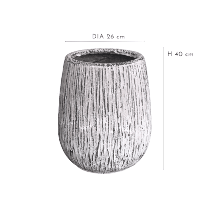 กระถางไฟเบอร์ซีเมนต์ ARTGARDEN & DECOR PFC-0053AZ DIA 26*26*40 CM. สีขาว_0