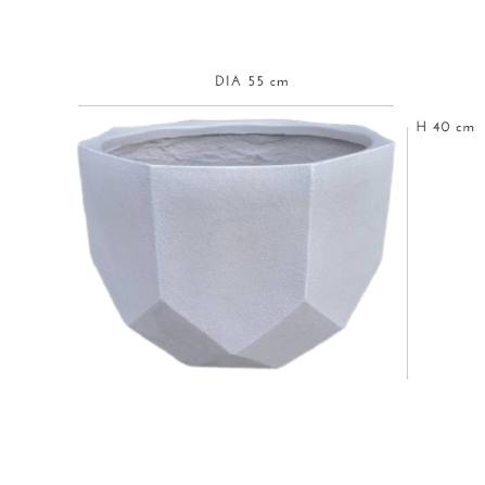 กระถางไฟเบอร์ซีเมนต์ ARTGARDEN & DECOR PFC-0159AG DIA 55*55*40 CM. สีเทา_1
