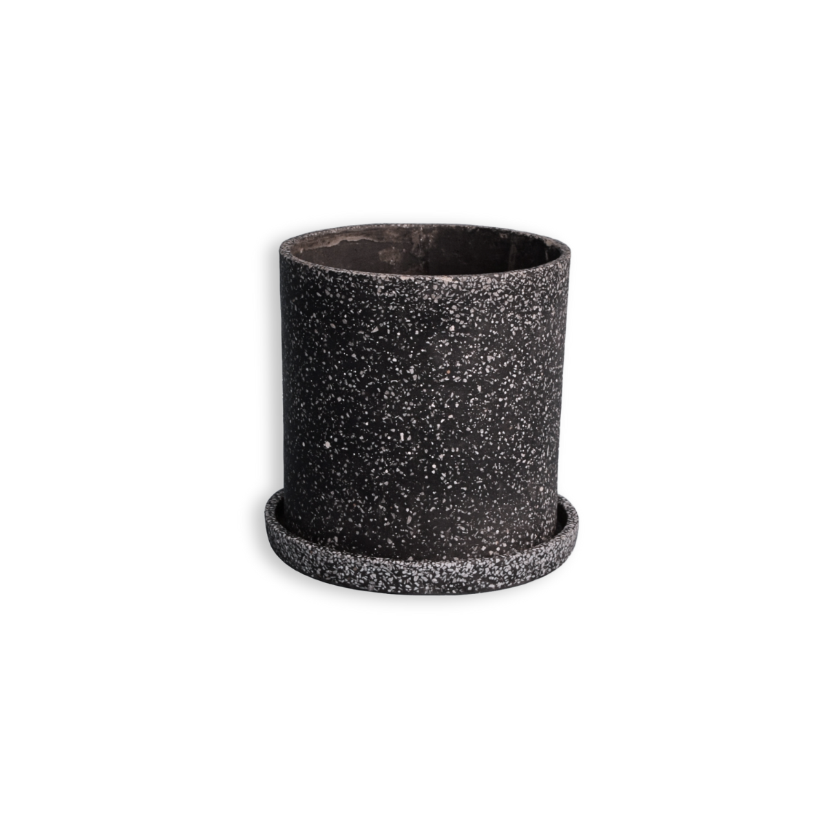 กระถางไฟเบอร์ซีเมนต์ ARTGARDEN & DECOR PFT-0002BTB DIA 16*16*16 CM. สีหินขัดดำ_0