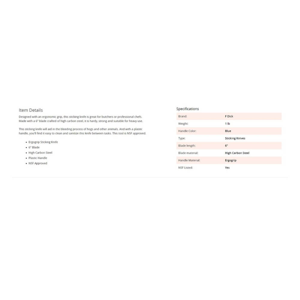 มีดเชฟ F.DICK (6 INCH) มีดตัดแต่ง ERGOGRIP STICKING KNIFE NO.8200615_7