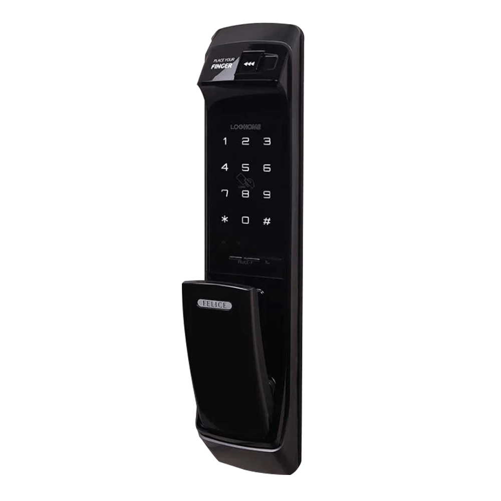 กลอนดิจิตอล LOCKHOME รุ่น FELICE สีน้ำตาล ประตูบานผลัก สำหรับบ้านและออฟฟิศ