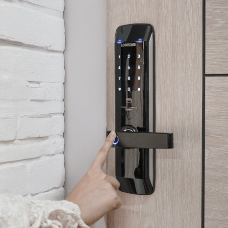 กลอนดิจิตอล LOCKHOME รุ่น MORTISE FG SERIES สีดำ ระบบสแกนนิ้ว ประตูบานผลัก สำหรับบ้านและออฟฟิศ_3