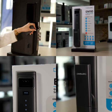 กลอนดิจิตอล ENSURE รุ่น EN110 ALL IN ONE SMART LOCK สีดำ ประตูบานผลัก_7