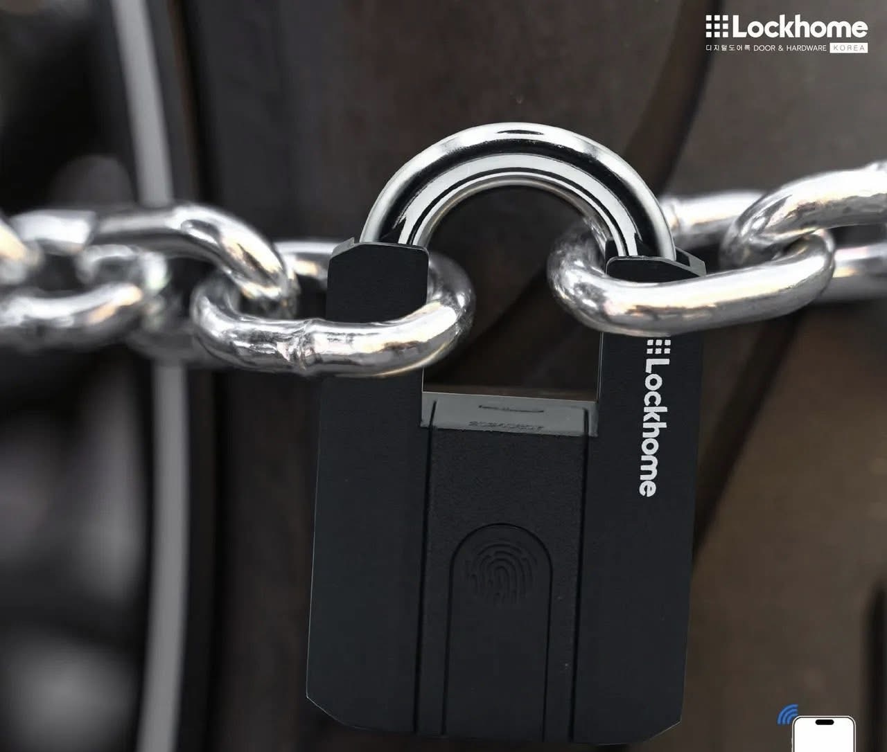 กุญแจคล้อง สแกนลายนิ้วมือ LOCKHOME รุ่น LH916  ปลดล็อกผ่านบลูทูธ สีดำ_4