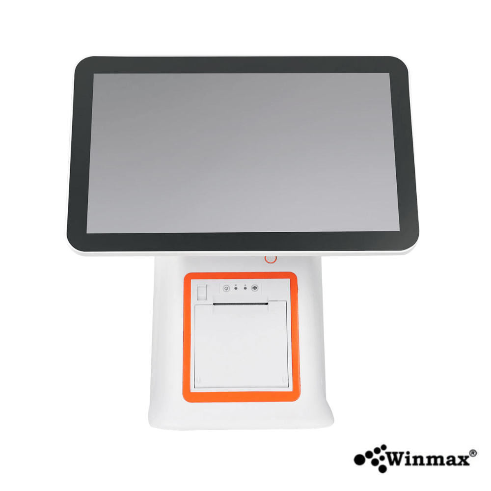 คอมพิวเตอร์ขายหน้าร้าน POS 15.6 นิ้ว พร้อมจอแสดงราคา และเครื่องปริ้นใบเสร็จ 80 มม. สีขาว WINMAX รุ่น PN15W