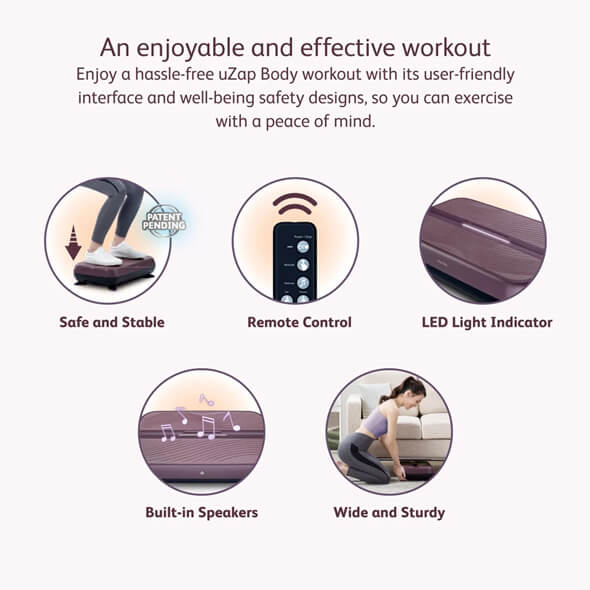 VIBRATION EXERCISE BOARD OSIM รุ่น UZAP BODY ม่วง