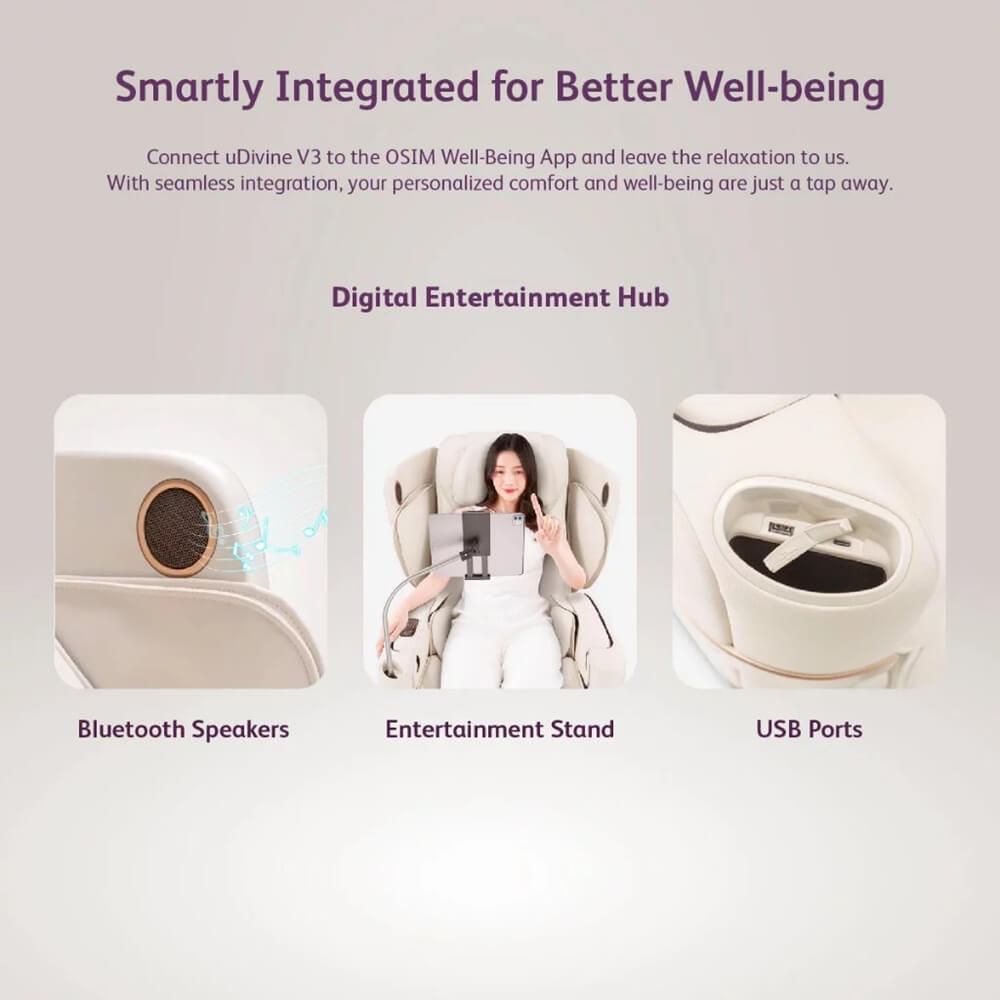 เก้าอี้นวดไฟฟ้า OSIM รุ่น UDIVINE V3 MASSAGE CHAIR เบจ