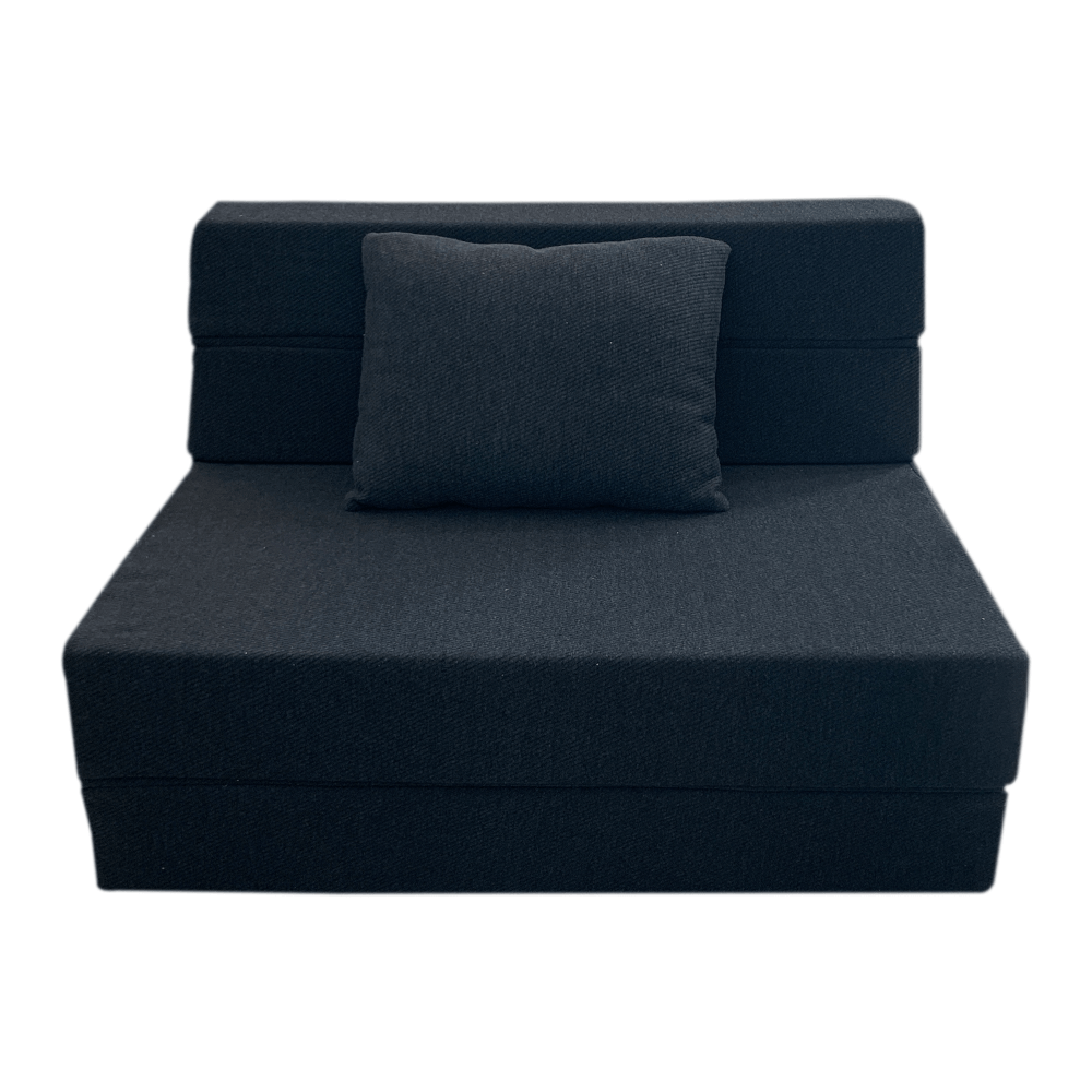 โซฟาเบดโฟมหนาแน่นพิเศษ ZLEEP O&rsquo;CLOCK รุ่น SOFA IN BOX หนา 6 นิ้ว ขนาด 99 &times; 203 &times; 15 ซม. สีดำ