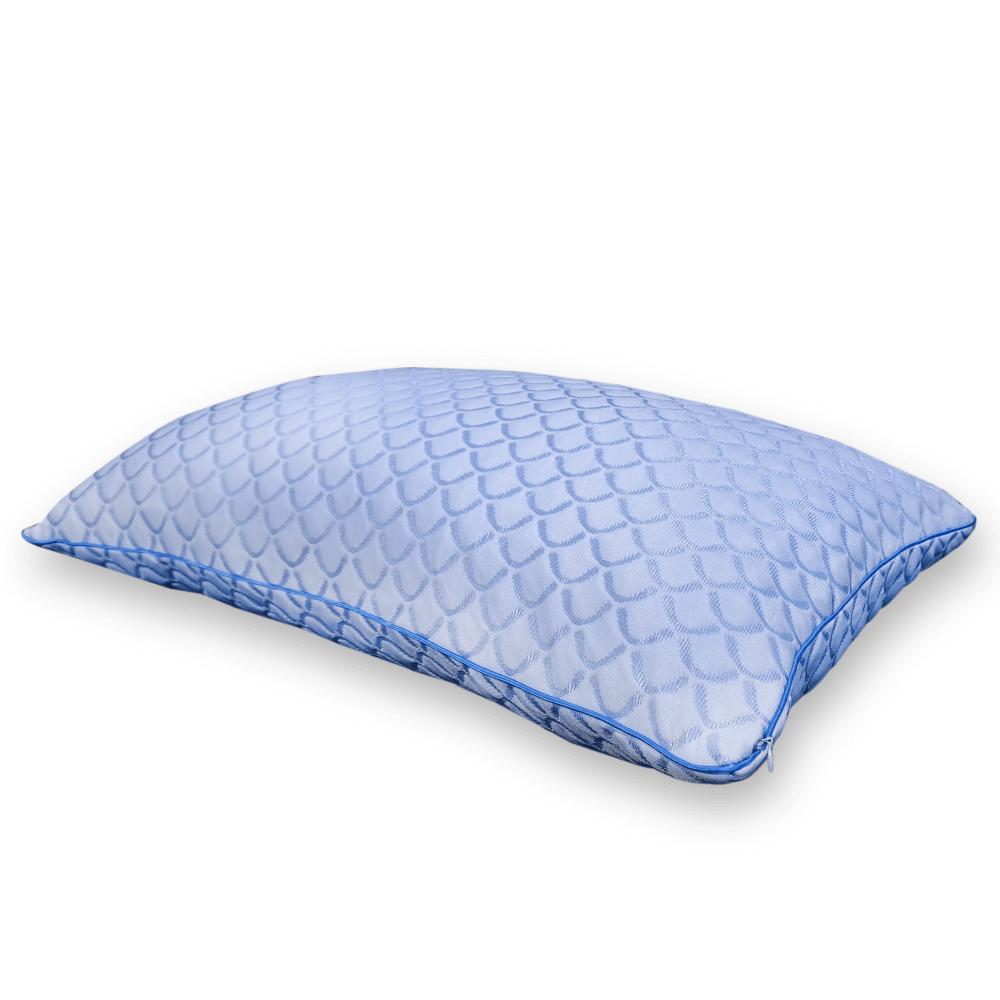 หมอนสุขภาพ เมมโมรี่โฟม ZLEEPO'CLOCK SHREDDED COOL GEL ขนาด 68X48X14 ซม. สีขาว/ฟ้า_1