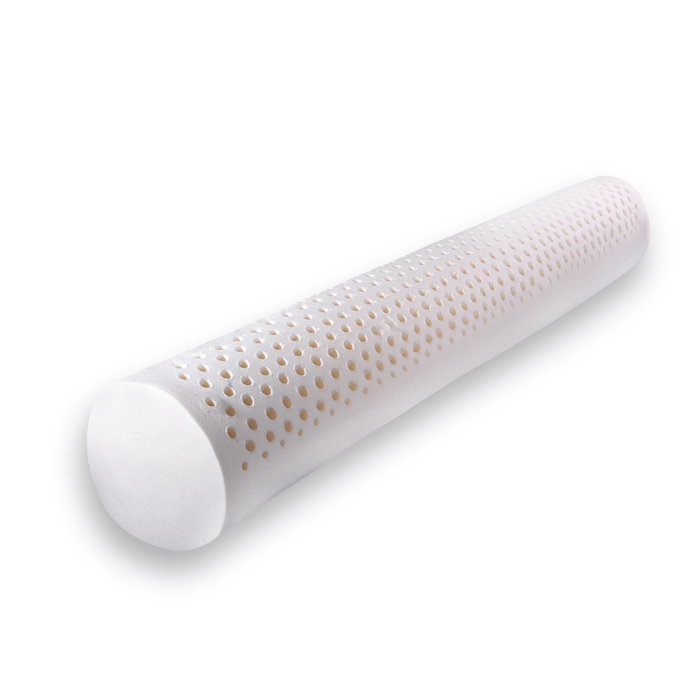 หมอนข้าง ยางพารา ZLEEPO'CLOCK ADULT BOLSTER ขนาด 20X100X20 ซม. สีขาว/น้ำเงิน_2