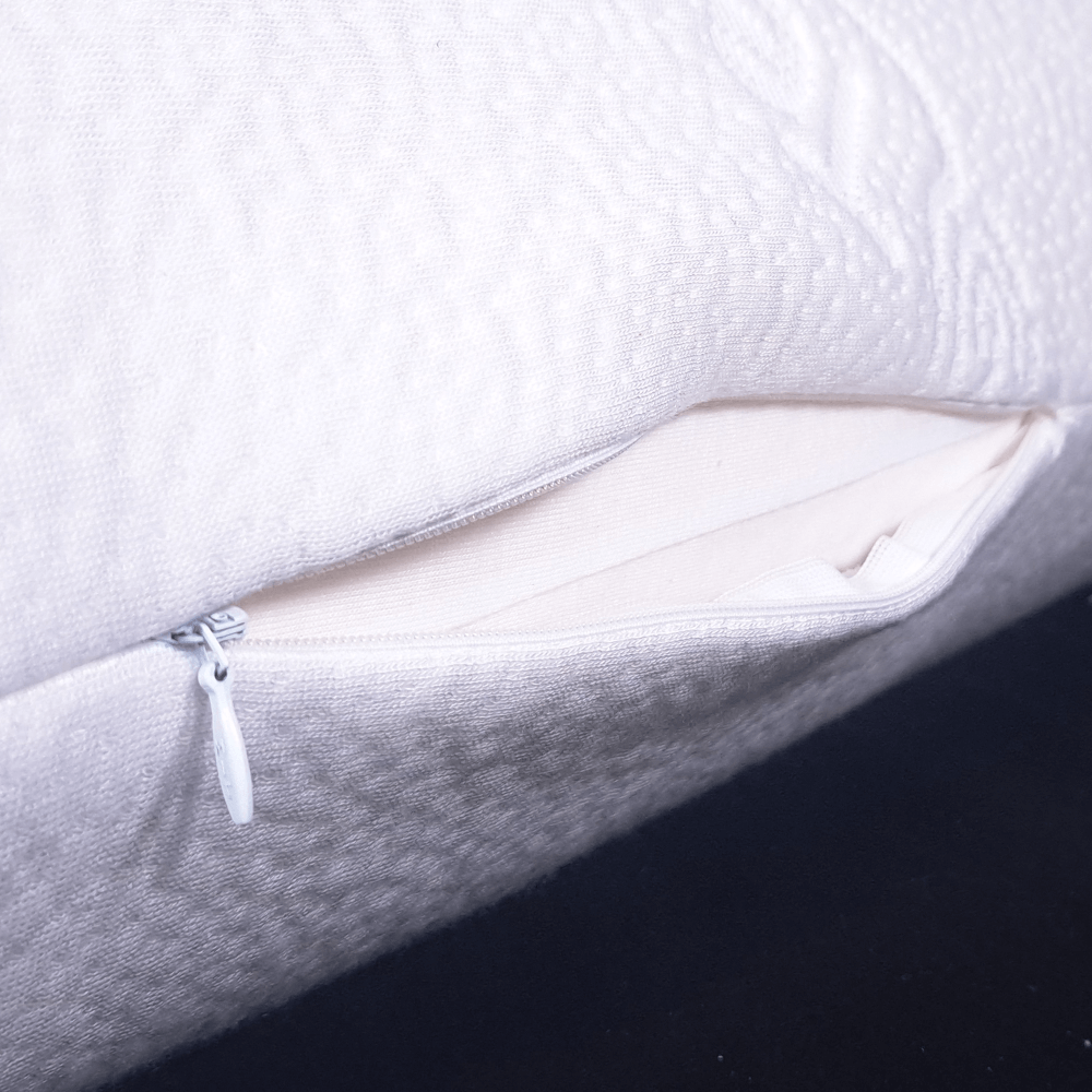 หมอนข้าง ยางพารา ZLEEPO'CLOCK ADULT BOLSTER ขนาด 20X100X20 ซม. สีขาว/น้ำเงิน_4