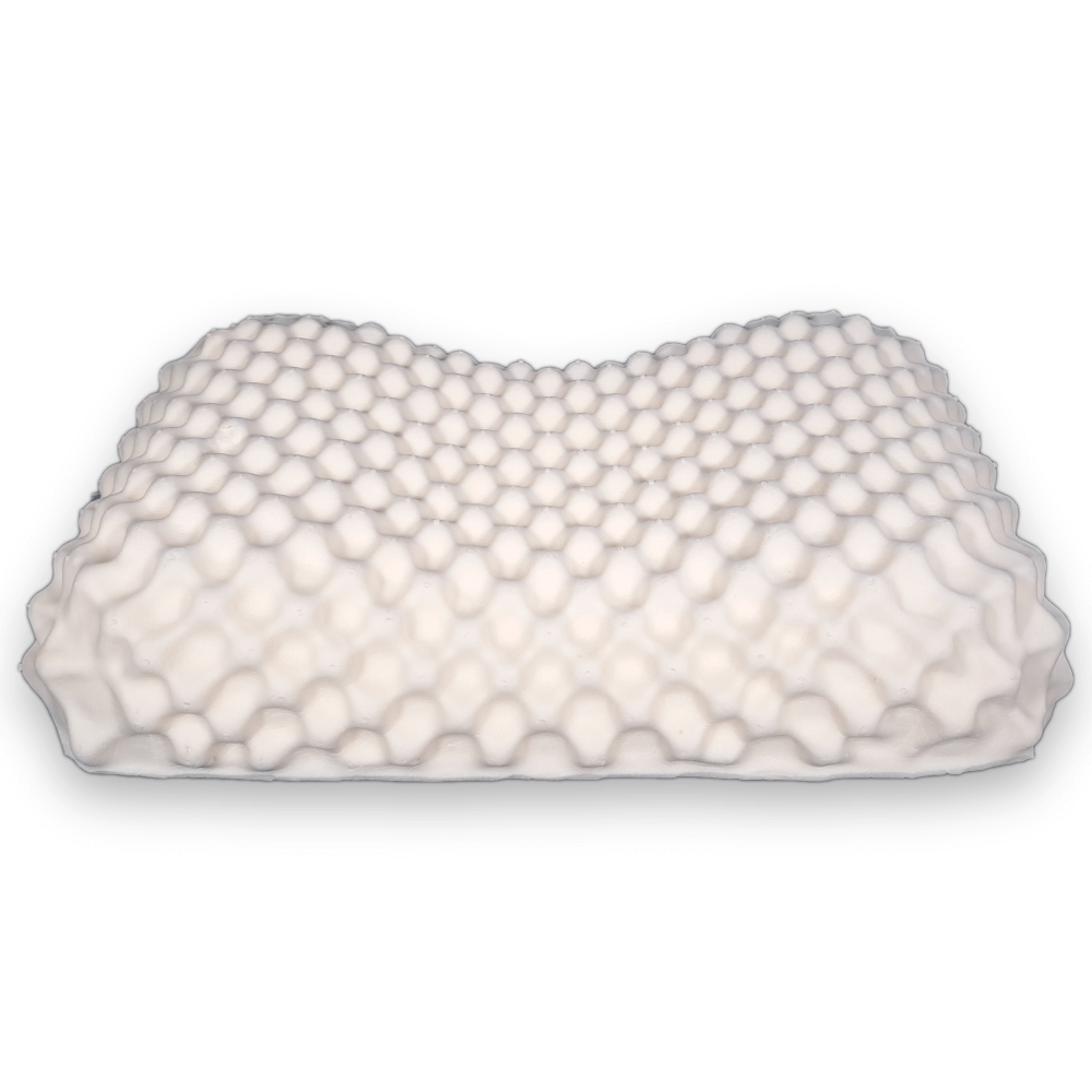 หมอนสุขภาพ ยางพารา ZLEEPO'CLOCK ทรงทุเรียน ขนาด58X38X11ซม สีขาว/น้ำเงิน_8