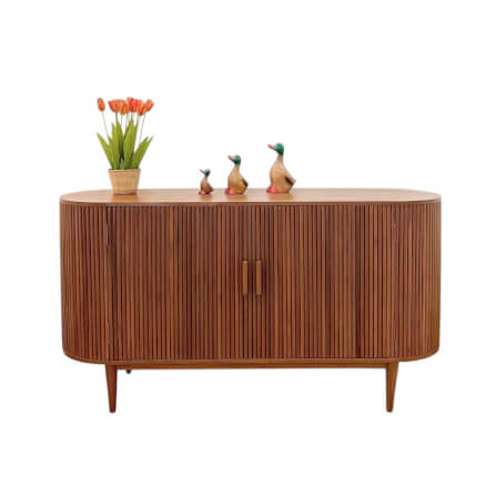 ตู้วางทีวี 2 บานเปิด NAPATCHA FURNITURE ไม้สักแท้ ขนาด 150X45X80 ซม. สีไม้สักธรรมชาติ_0
