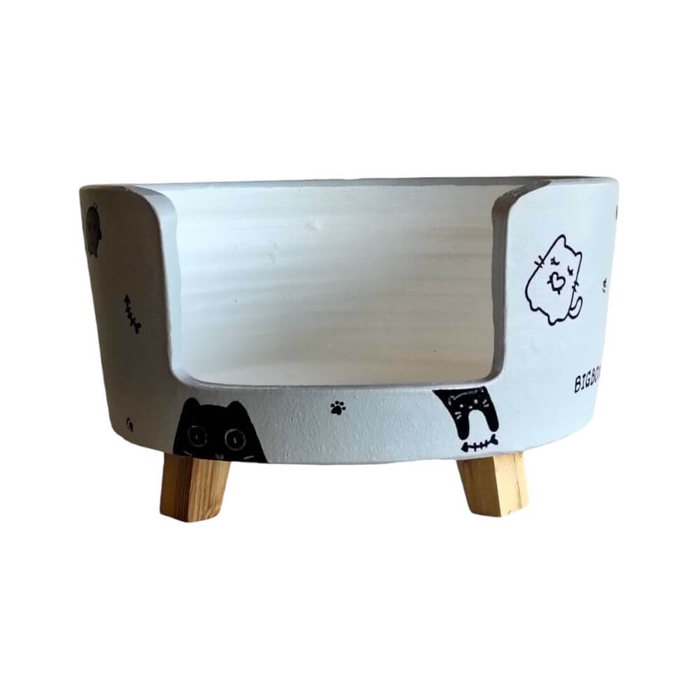 ที่นอนสัตว์เลี้ยง BIGBOXDESIGN รุ่น โซฟาดินเซรามิค ขนาด 17 นิ้ว สีเทา-ลายแมว_5