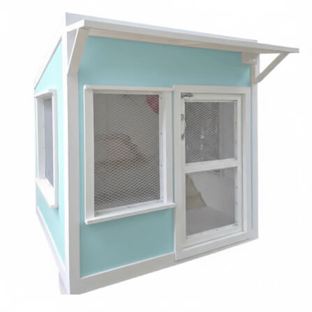 บ้านสัตว์เลี้ยง BIGBOXDESIGN รุ่น บ้านกระต่าย-ST02 ขนาด 120X120X120 ซม. สีฟ้า-BONNIE BELLE พร้อมบันไดปีนป่ายของกระต่าย
