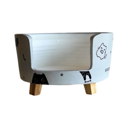 ที่นอนสัตว์เลี้ยง BIGBOXDESIGN รุ่น โซฟาดินเซรามิค ขนาด 17 นิ้ว สีเทา-ลายแมว_0