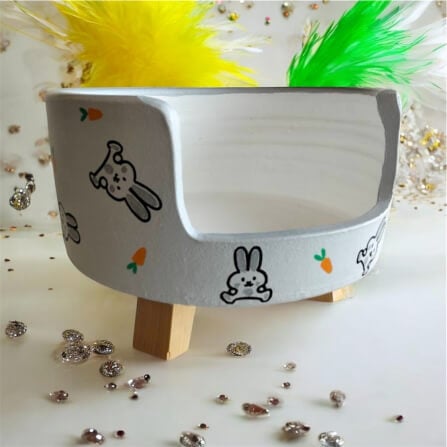 ที่นอนสัตว์เลี้ยง BIGBOXDESIGN รุ่น โซฟาดินเซรามิค ขนาด 14 นิ้ว สีเทา-ลายกระต่าย_1