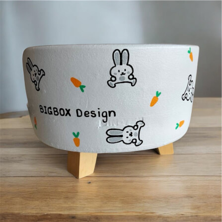 ที่นอนสัตว์เลี้ยง BIGBOXDESIGN รุ่น โซฟาดินเซรามิค ขนาด 14 นิ้ว สีเทา-ลายกระต่าย_3