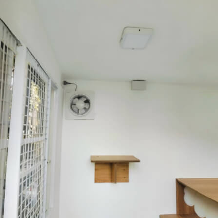บ้านสัตว์เลี้ยง BIGBOXDESIGN รุ่น บ้านกระจก2โซน-BOXM02 ขนาด240X140X200 CM. สีชมพู-DEWAY ROSE_8