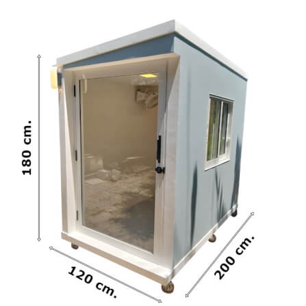 บ้านสัตว์เลี้ยง BIGBOXDESIGN รุ่น บ้านกระจก-B03 ขนาด 120X200X180CM. สีฟ้า-COOL COLLECTED รองรับการติดแอร์_8