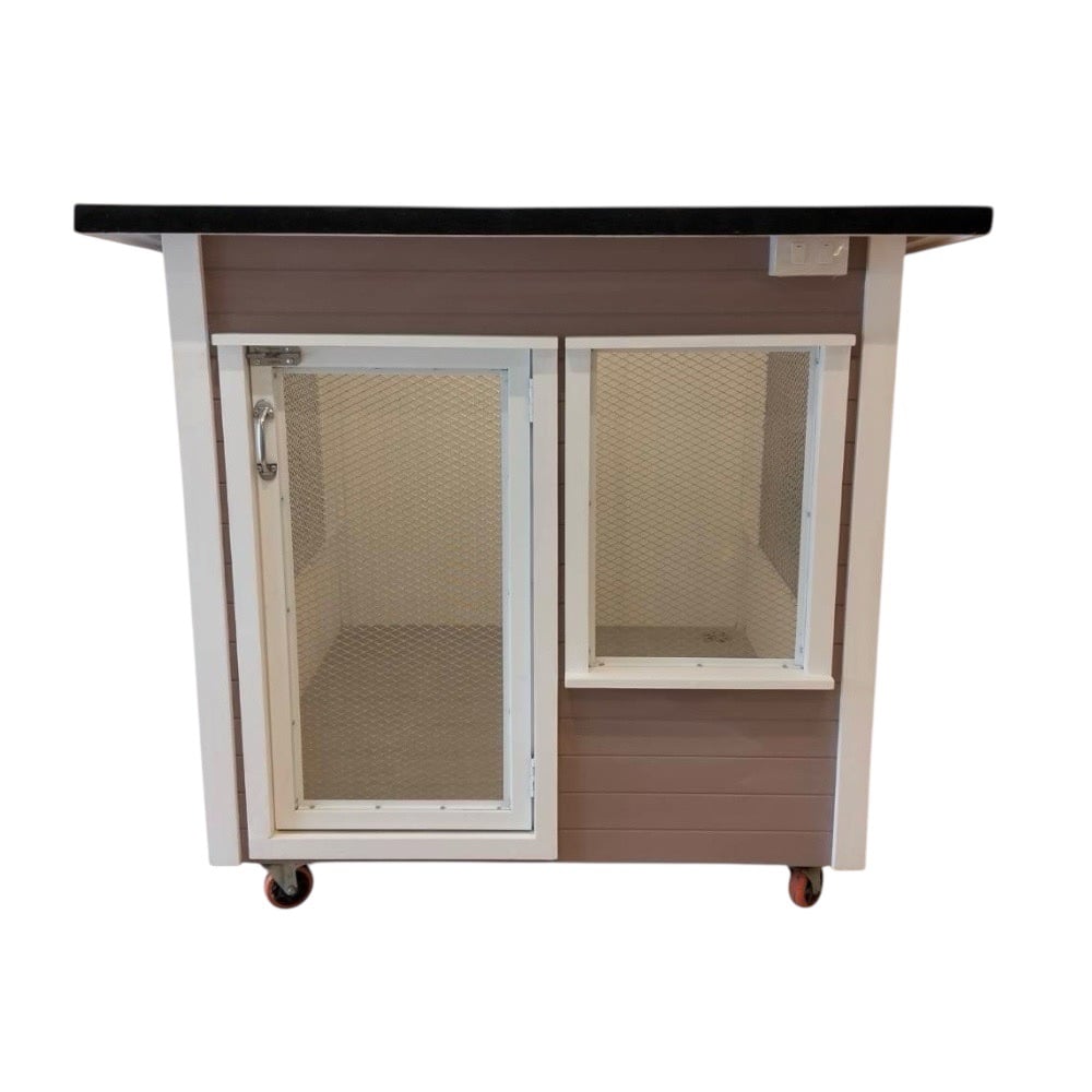 บ้านสัตว์เลี้ยง BIGBOXDESIGN รุ่น STEEL STYLE-ST02 ขนาด 120 ซม. สีเบิร์ดเนส พร้อมตะแกรงเหล็กและมุ้งลวด_0