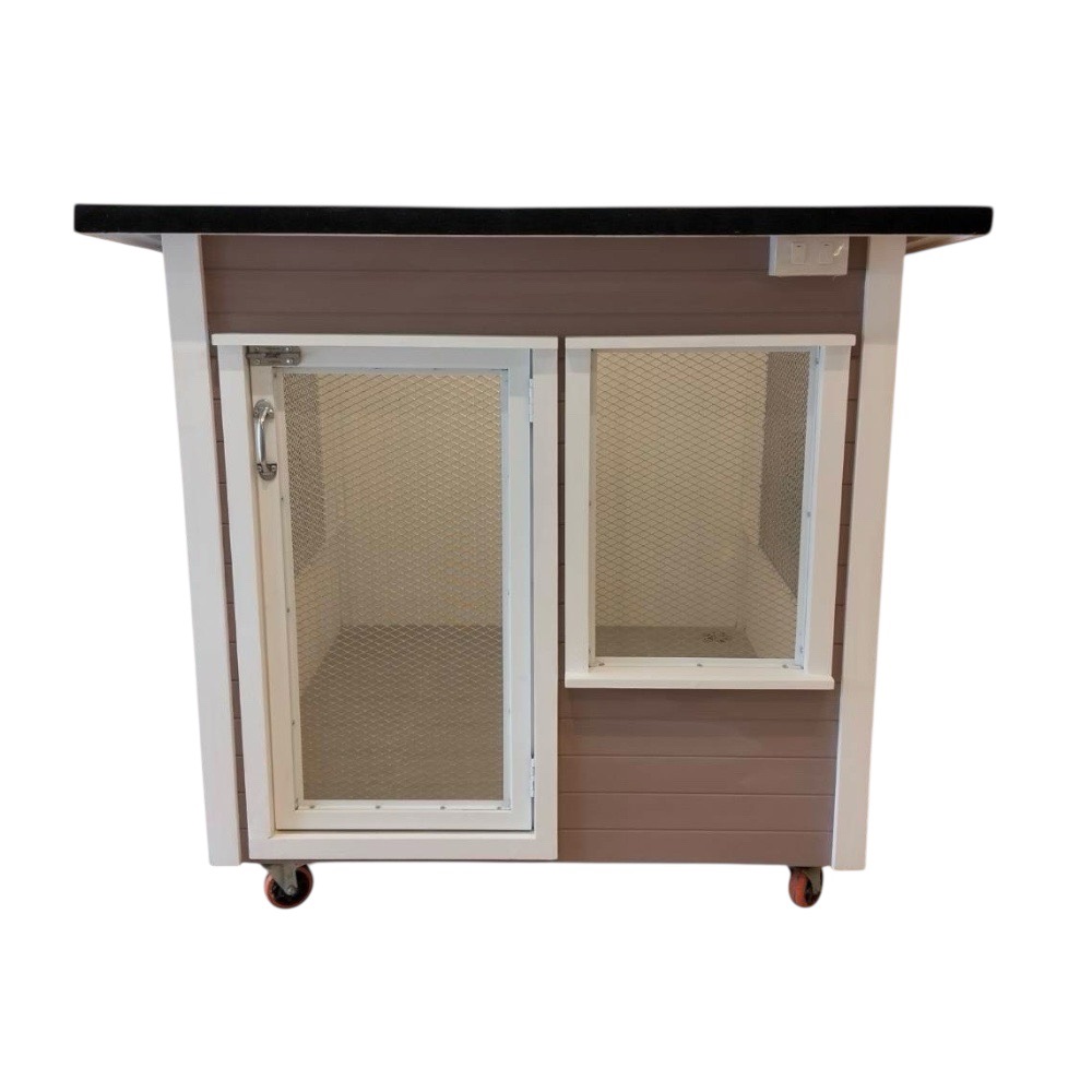 บ้านสัตว์เลี้ยง BIGBOXDESIGN รุ่น STEEL STYLE-ST02 ขนาด 120 ซม. สีเบิร์ดเนส พร้อมตะแกรงเหล็กและมุ้งลวด_1