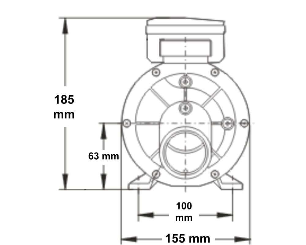 ปั๊มหอยโข่ง อ่างน้ำวน SWISS THAI WATER SOLUTION รุ่น LX-JA75 ,0.55 HP (750 W)