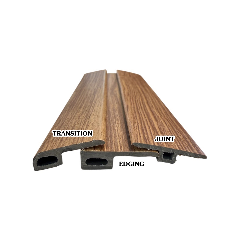 ตัวจบระดับเดียวกัน (T-JOINT) PVC I.D.DECORATION รุ่น 025 ขนาด 6 X 25 X 2400 มม. สีน้ำตาล