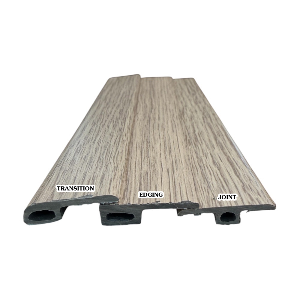 ตัวจบปิดขอบ (EDGING) PVC I.D.DECORATION รุ่น 304 ขนาด 6 X 25 X 2400 มม. สีเทา